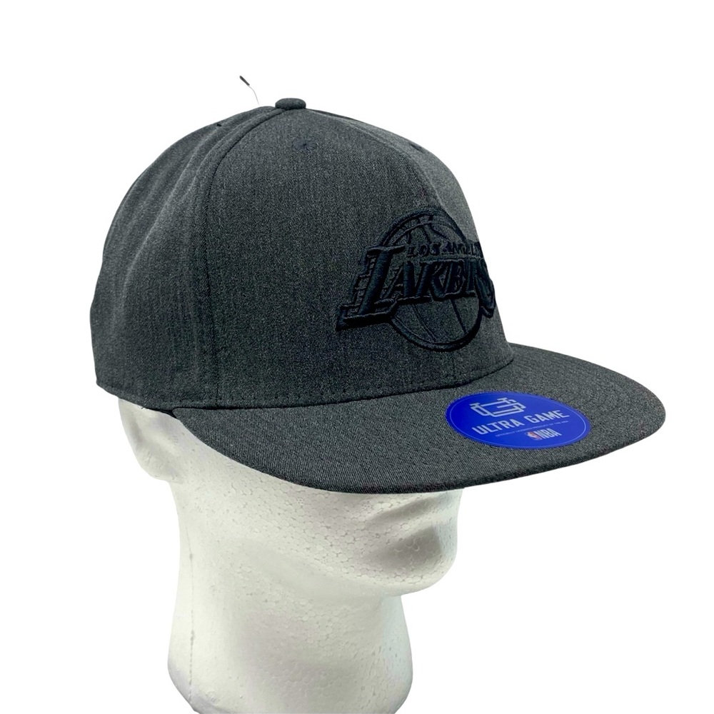 Ultra Game Los Angeles‎ Lakers NBA SnapBack Hat Cap Black NEW